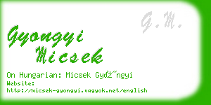 gyongyi micsek business card